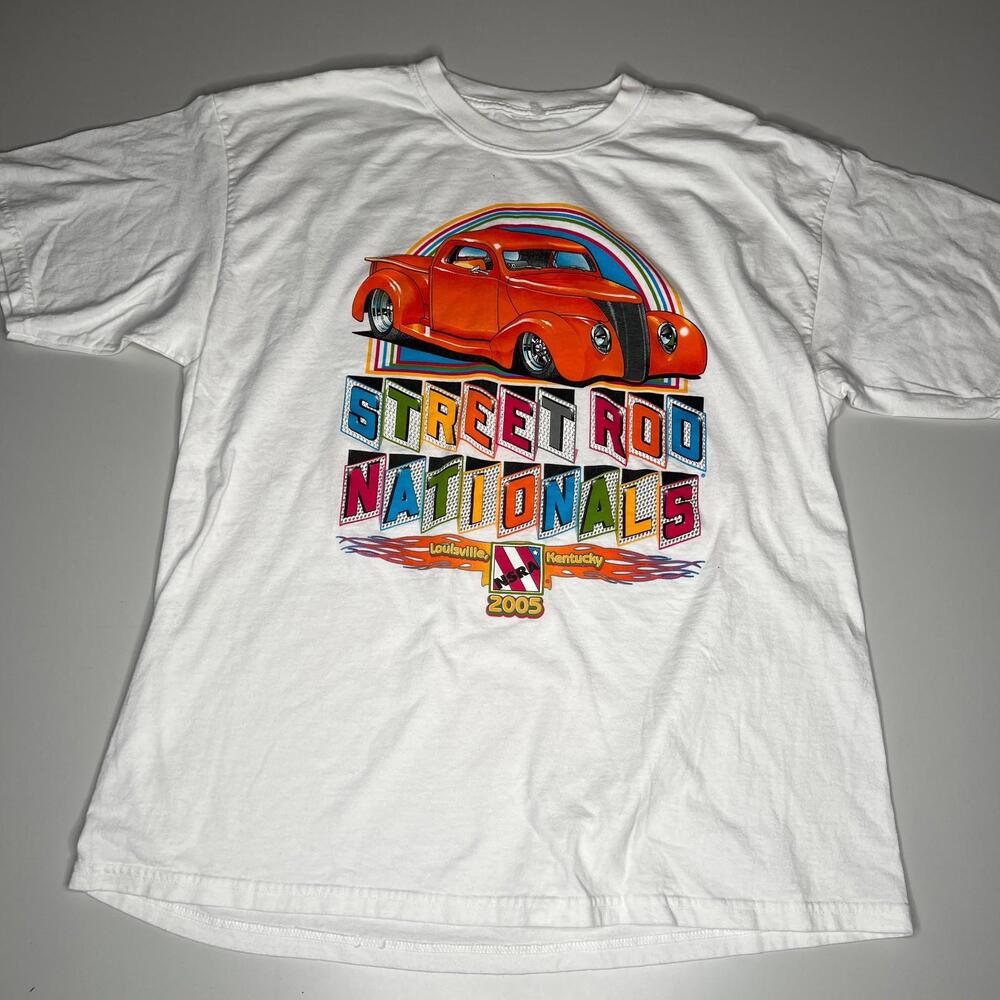 2005 Vintage Street Rod Nationals Graphic T-Shirt -‎ Classic Car Design Size XL